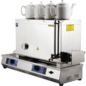Remta Elektrikli Tüplü 4 Demlikli 58 lt Su Isıtma Kapasiteli Gazlı Semaver Çay Makinesi