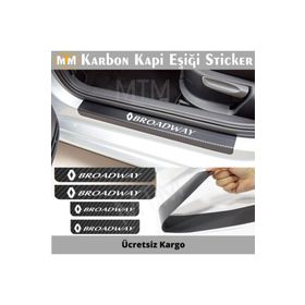 Renault Broadway 4 Adet Karbon Kapı Eşiği Sticker