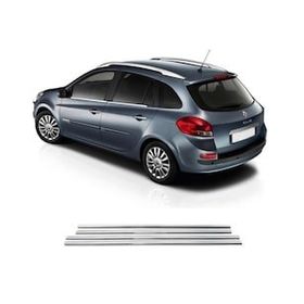 Renault Clio 3 Grandtour Tk Paslanmaz Çelik 4 Parça Krom Cam Çıtası