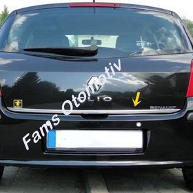 Renault Clio 3 Hb Paslanmaz Çelik 2005-2012 Krom Bagaj Alt Çıtası