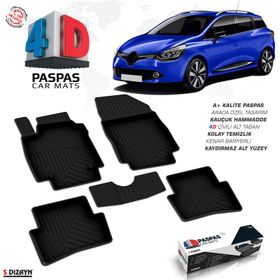 Renault Clio 4 2012-2013-2014-2015 4D Havuzlu Oto Paspas