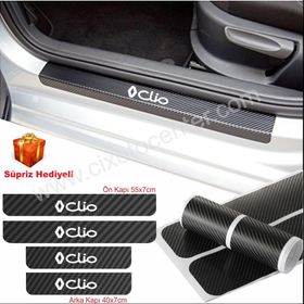 Renault Clio 4 Adet Karbon Kapı Eşiği Sticker