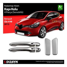 Renault Clio 4 Hb 2012 Üzeri Sensörlü 4 Kapı Krom Kapı Kolu