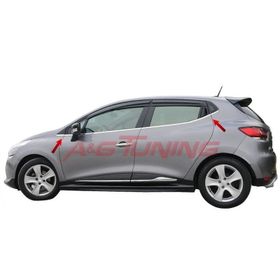 Renault Clio 4 HB Tk Paslanmaz Çelik 8 Parça Krom Cam Çıtası