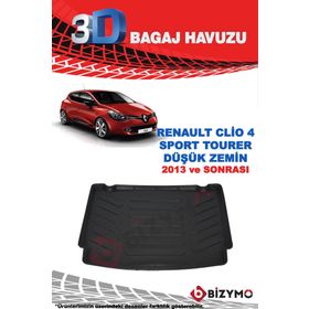 Renault Clio 4 Sport Tourer Dusuk 2013 Sonrası 3d Bagaj Havuzu
