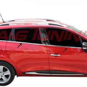 Renault Clio 4 Sport Tourer Paslanmaz Çelik 8 Parça Krom Cam Çıtası