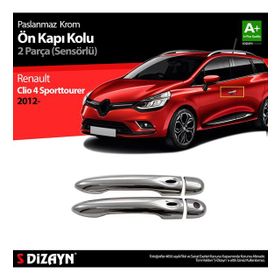 Renault Clio 4 Sporttourer 2 Kapı Sensörlü 2012 Üzeri Krom Kapı Kolu