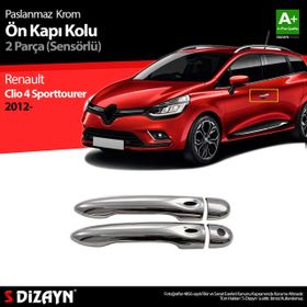 Renault Clio 4 Sporttourer 2 Kapı Sensörlü 2012 Üzeri Krom Kapı Kolu