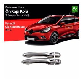 Renault Clio 4 Sporttourer 2 Kapı Sensörlü 2012 Üzeri Krom Kapı Kolu