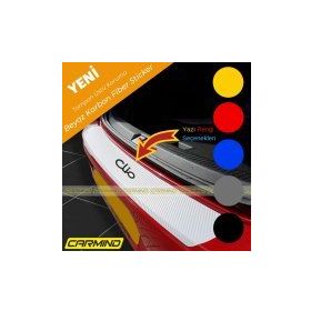 Renault Clio Beyaz Karbon Tampon Eşiği Sticker