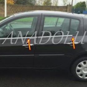 Renault Clio Symbol 1999-2008 Paslanmaz Çelik 4 Parça Krom Cam Çıtası