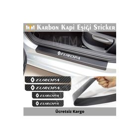 Renault Europa 4 Adet Karbon Kapı Eşiği Sticker