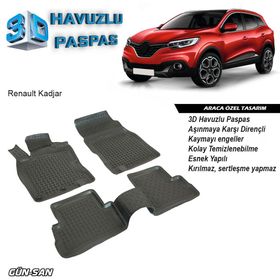 Renault Kadjar 2015 Planters 3D Havuzlu Paspas