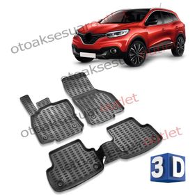 Renault Kadjar Siyah 3D Havuzlu Paspas