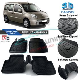 Renault Kango 2008-2014 Siyah 3D Havuzlu Paspas