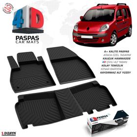 Renault Kangoo 2007-2008-2009-2010 4D Havuzlu Oto Paspas