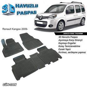 Renault Kangoo 2009 Sonrası 3D Havuzlu Paspas