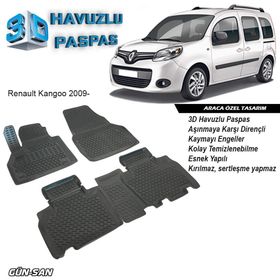 Renault Kangoo 2009 Sonrası 3D Havuzlu Paspas