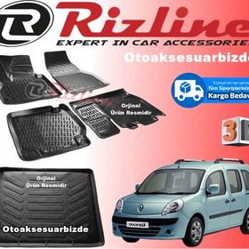 Renault Kangoo Combi 2008-2014 Siyah 3D Bagaj Havuzu