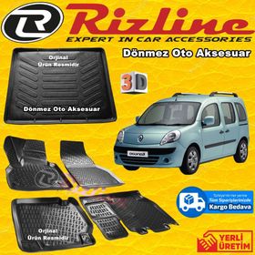 Renault Kangoo Combi 2008-2014 Siyah 3D Bagaj Havuzu