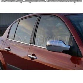 Renault Megane 2 2004-2010 4 Parça Krom Cam Çıtası