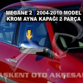 Renault Megane 2 Abs 2 Parça 2004 2010 Krom Ayna Kapağı