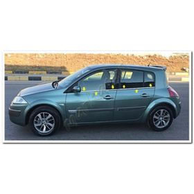 Renault Megane 2 HB 2004-2010 Paslanmaz Çelik 4 Parça Krom Cam Çıtası