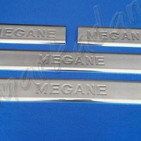 Renault Megane 2 Paslanmaz Çelik 2004-2010 4 Parça Krom Kapı Eşiği