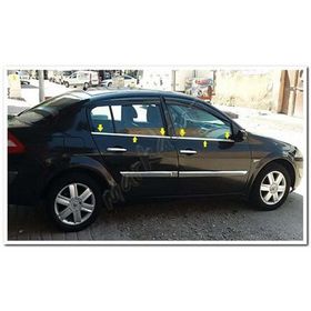 Renault Megane 2 Sedan 2004-2010 4 Parça Krom Cam Çıtası