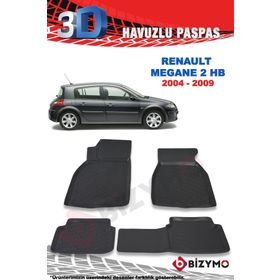 Renault Megane 2 Sedan Station Grand Tourer 2004-2009 North Serisi Siyah Derin Havuzlu Paspas