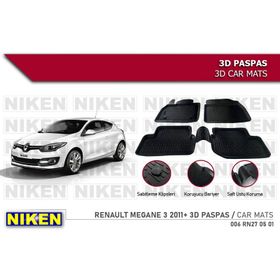 Renault Megane 3 Siyah Kauçuk Havuzlu Paspas