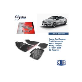 Renault Megane 4 Sedan 2016 Siyah Havuzlu Paspas