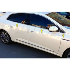 Renault Megane 4 Sedan 2016 Üzeri Paslanm 6 Parça Krom Cam Çıtası