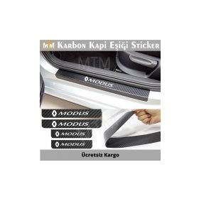 Renault Modus 4 Adet Karbon Kapı Eşiği Sticker