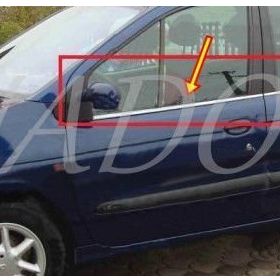 Renault Scenic 1998-2003 Paslanmaz Çelik Krom Cam Çıtası
