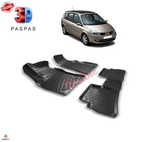 Renault Scenic 2004-2009 Siyah 3D Havuzlu Paspas