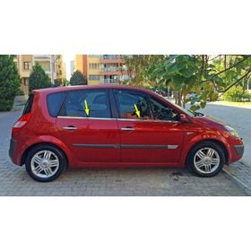 Renault Scenic 2004-2010 Paslanmaz Çelik 4 Parça Krom Cam Çıtası