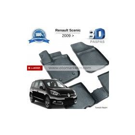 Renault Scenic 2009 Sonrası 3D Havuzlu Paspas