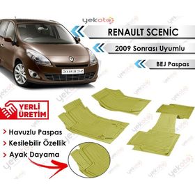 Renault Scenic 2009 Sonrası Bej Havuzlu Paspas