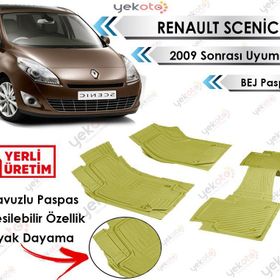 Renault Scenic 2009 Sonrası Bej Havuzlu Paspas