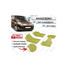 Renault Scenic 2009 Sonrası Bej Havuzlu Paspas