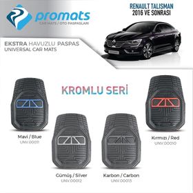 Renault Talisman 2016 Sonrası Krom Karbon Derin Havuzlu Oto Paspas