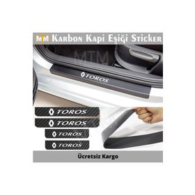 Renault Toros 4 Adet Karbon Kapı Eşiği Sticker