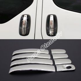 Renault Trafic Paslanmaz Çelik 2001 2014 4 Kapı Krom Kapı Kolu