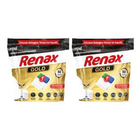 Renax 30 Tablet Gold Hepsi Bir Arada Bulaşık Makinesi Kapsülü (2 adet)