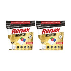 Renax 30 Tablet Gold Hepsi Bir Arada Bulaşık Makinesi Kapsülü (2 adet)
