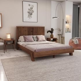 Renazzo Mobilya Alaz Model Ceviz Renk Çam Ahşap Dikey 90x190 cm Karyola