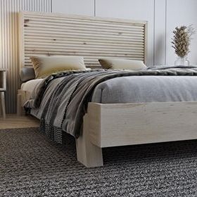 Renazzo Mobilya Alaz Model Doğal Çam Ahşap Yatay 90x200 cm Karyola
