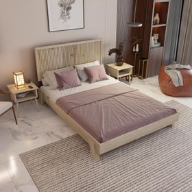 Renazzo Mobilya Alaz Model Vernikli Çam Ahşap Dikey 90x200 cm Karyola