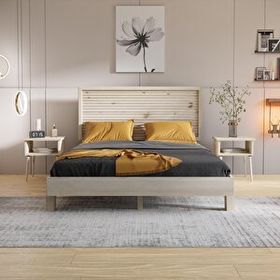 Renazzo Mobilya Ebruli Model 180x200 cm Vernikli Çam Ahşap Karyola